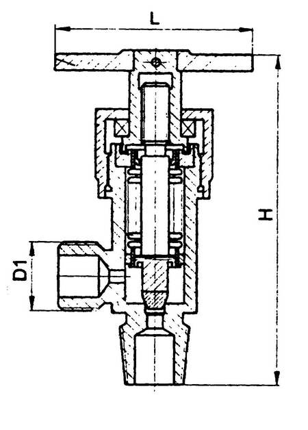 НГ 29207 Клапан сильфонный запорный угловой