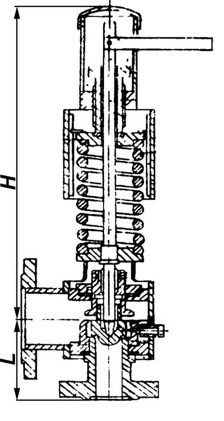 Т-31МС-3 Клапан предохранительный пружинный с демпфером угловой